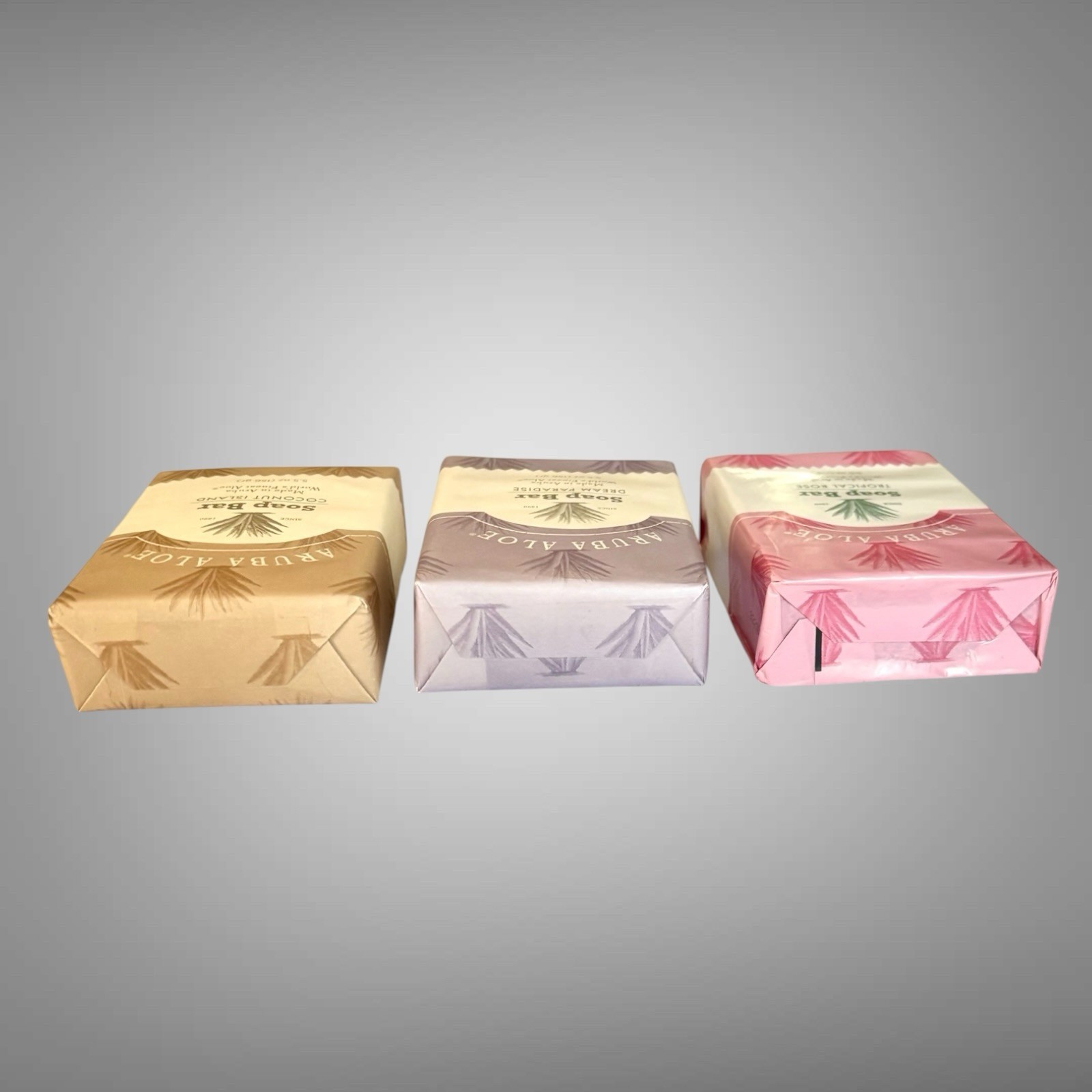 3 Bars Of New Aruba Aloe Soap Dream Paradise, Coconut Island & Tropical Rose