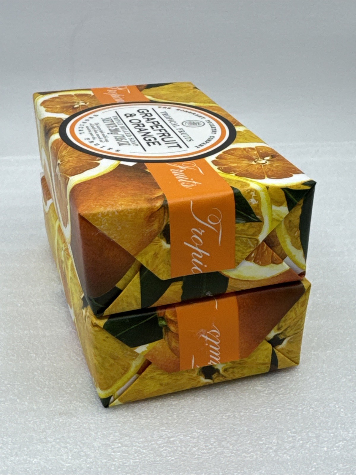 Lot 2 Somerset Toiletry Company GRAPEFRUIT & ORANGE Bar Soaps 7oz Tropical Fruit