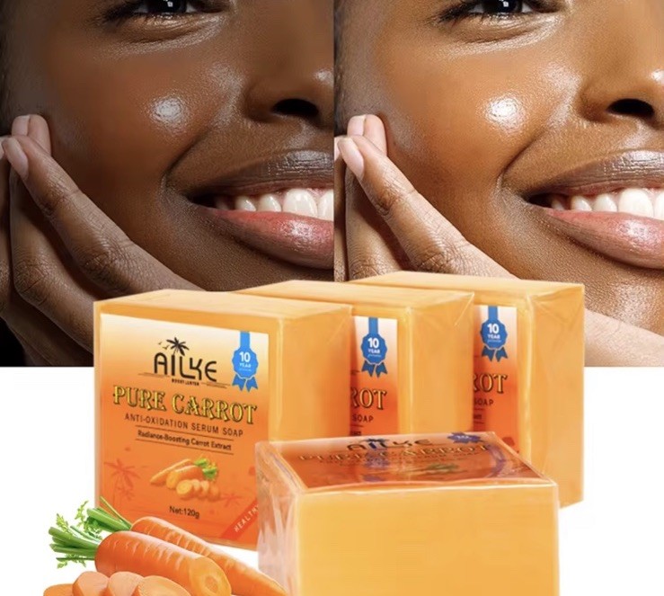 Pure Carrot Soap 120g – Brightening Serum Soap for Face & Body Radiance