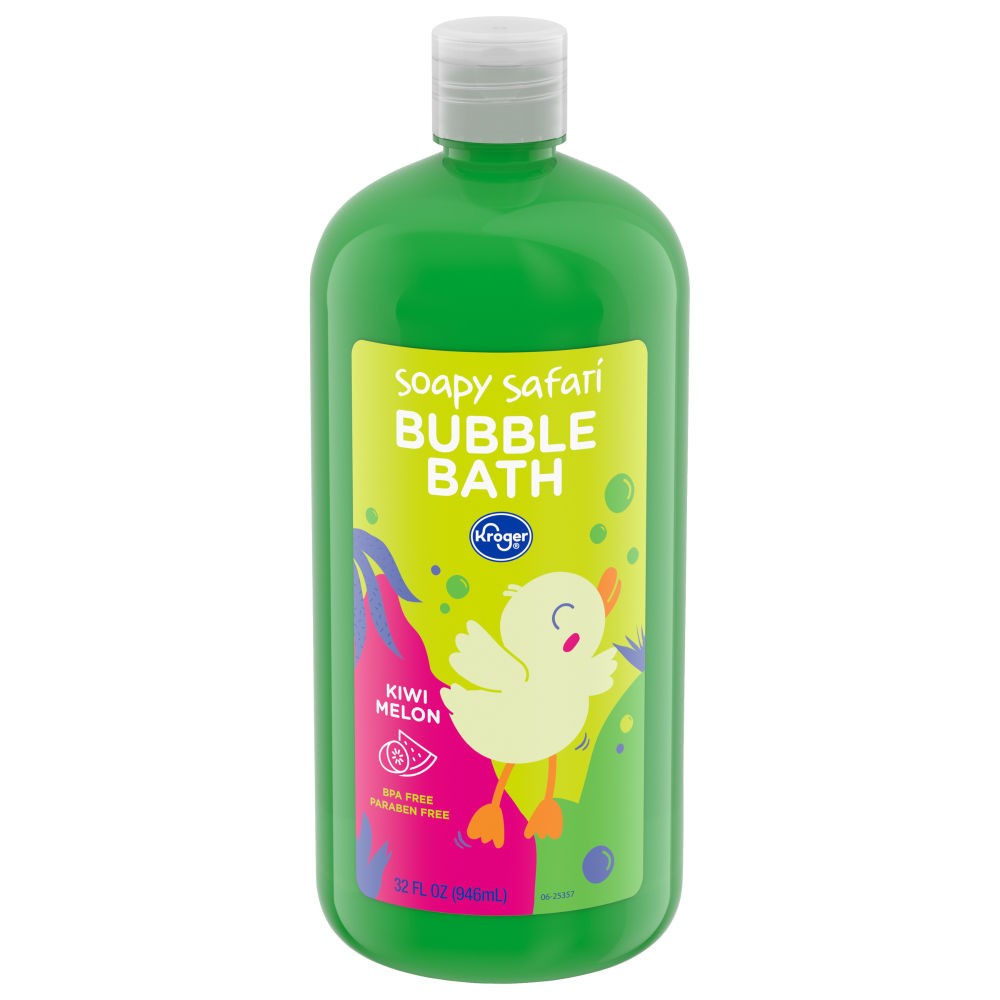 Kroger Kids Soapy Safari Kiwi Melon Scented Bubble Bath 32 fl oz – Pack of 3