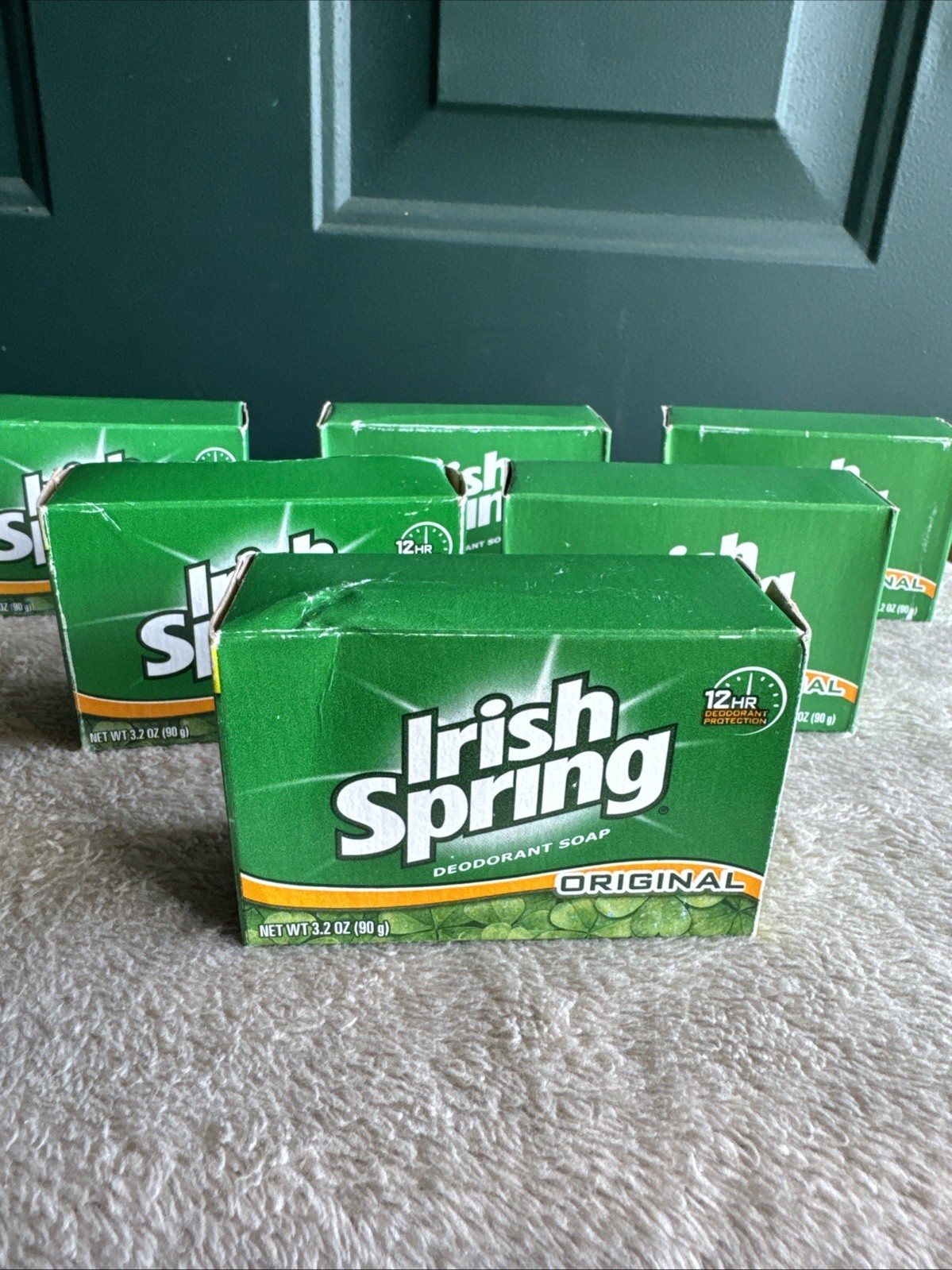 (6)Irish Spring Original Deodorant Soap 3.2oz (Old Version No Flex Seed Oil)