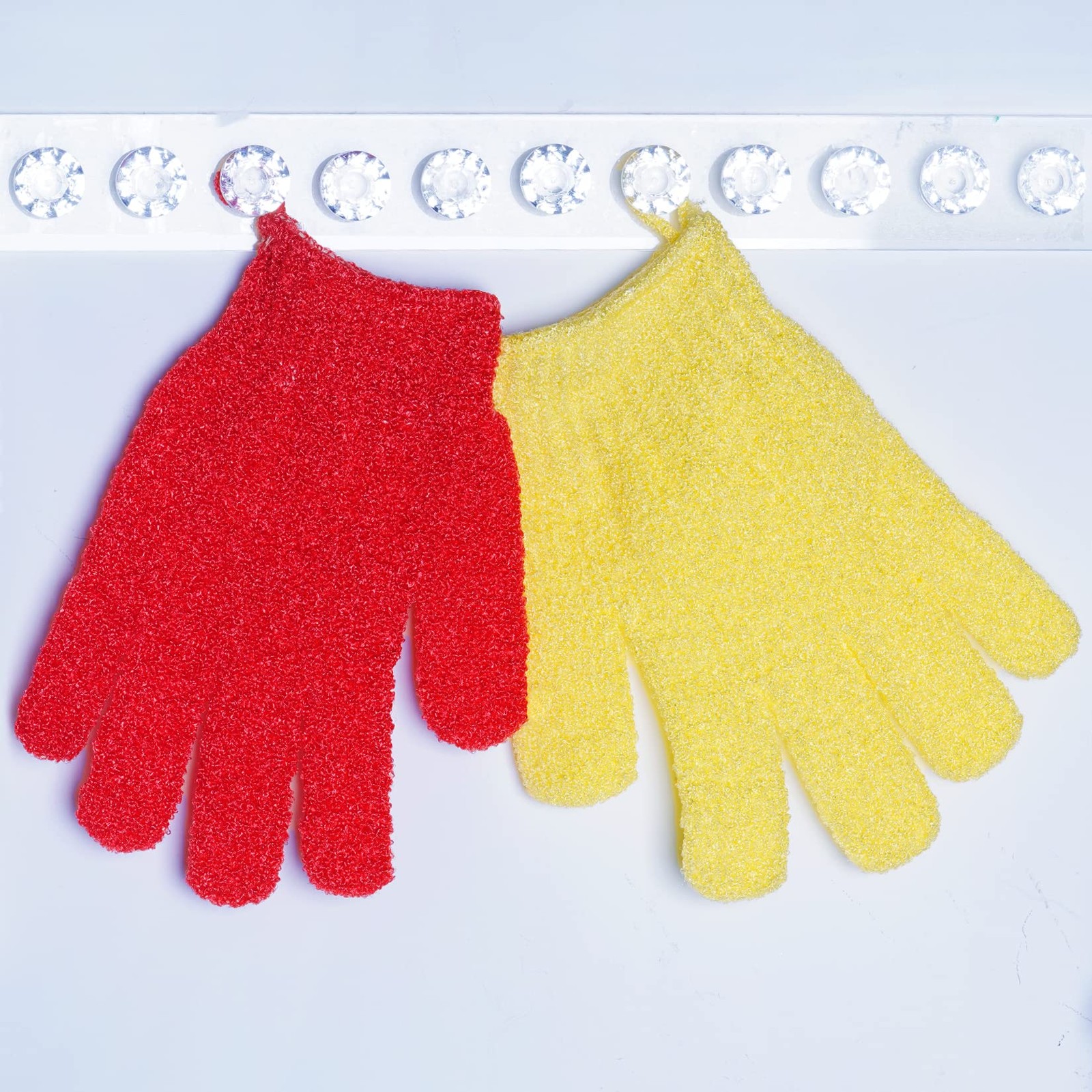 4 Pairs Bath Exfoliating Gloves Scrub, 1 Count (Pack of 8), Multicolor a