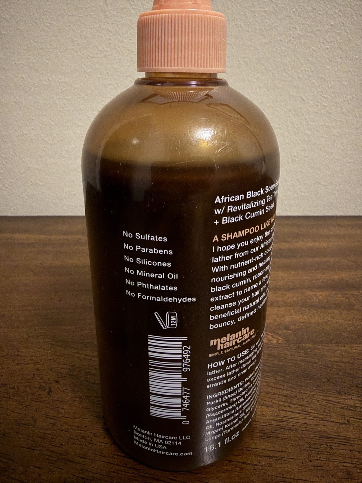 Sealed Melanin African Black Soap Reviving Shampoo