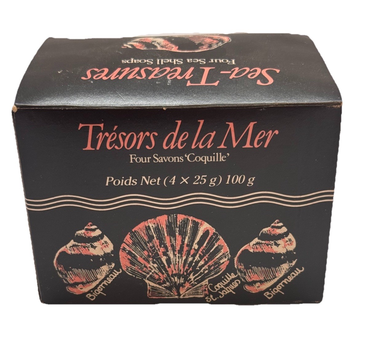 Vintage Sea Treasures Box of 4 Guest Sized Seashell Sea Shell Soap Soaps New