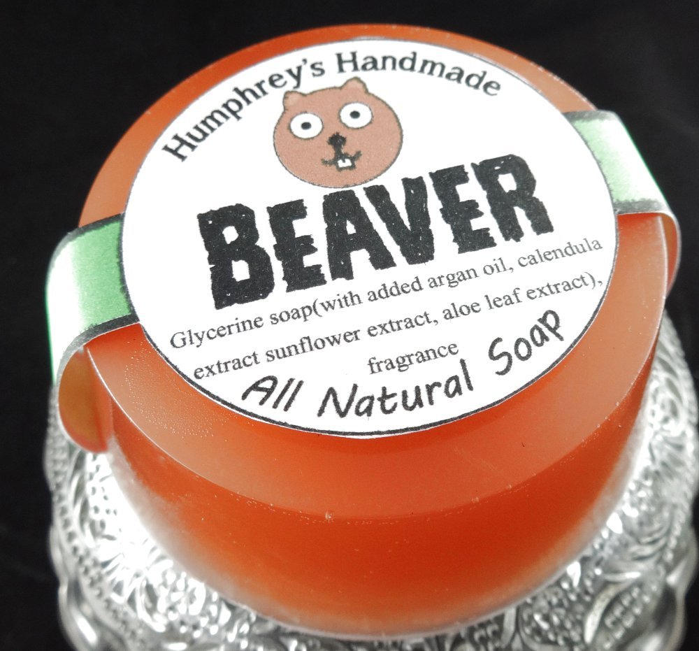 BEAVER Pine Scented Shave & Beard Soap Men’s Glycerin Bar Woods Stocking Stuffer