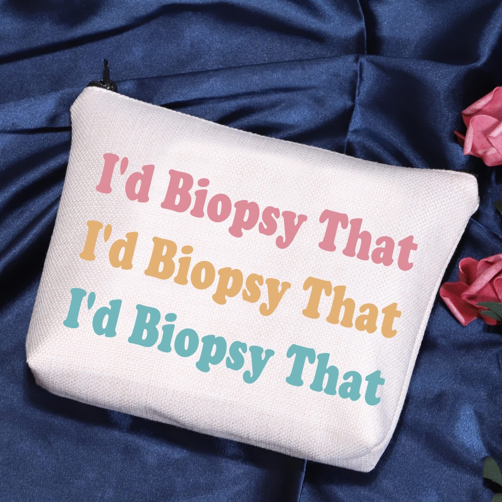 POFULL Dermatologist Work Skin Deep Gift I’d Biopsy That Cosmetic Bag Skin Do…