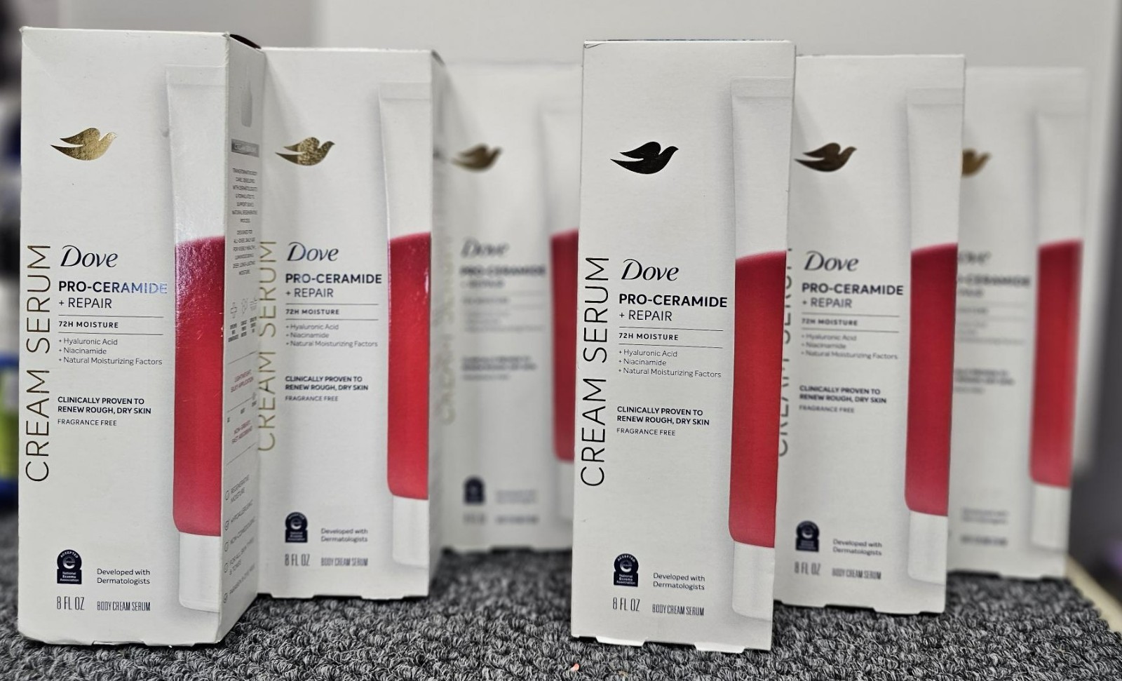 6 X Dove Body Cream Serum PRO-CERAMIDE & REPAIR Lotion 8 FL OZ each
