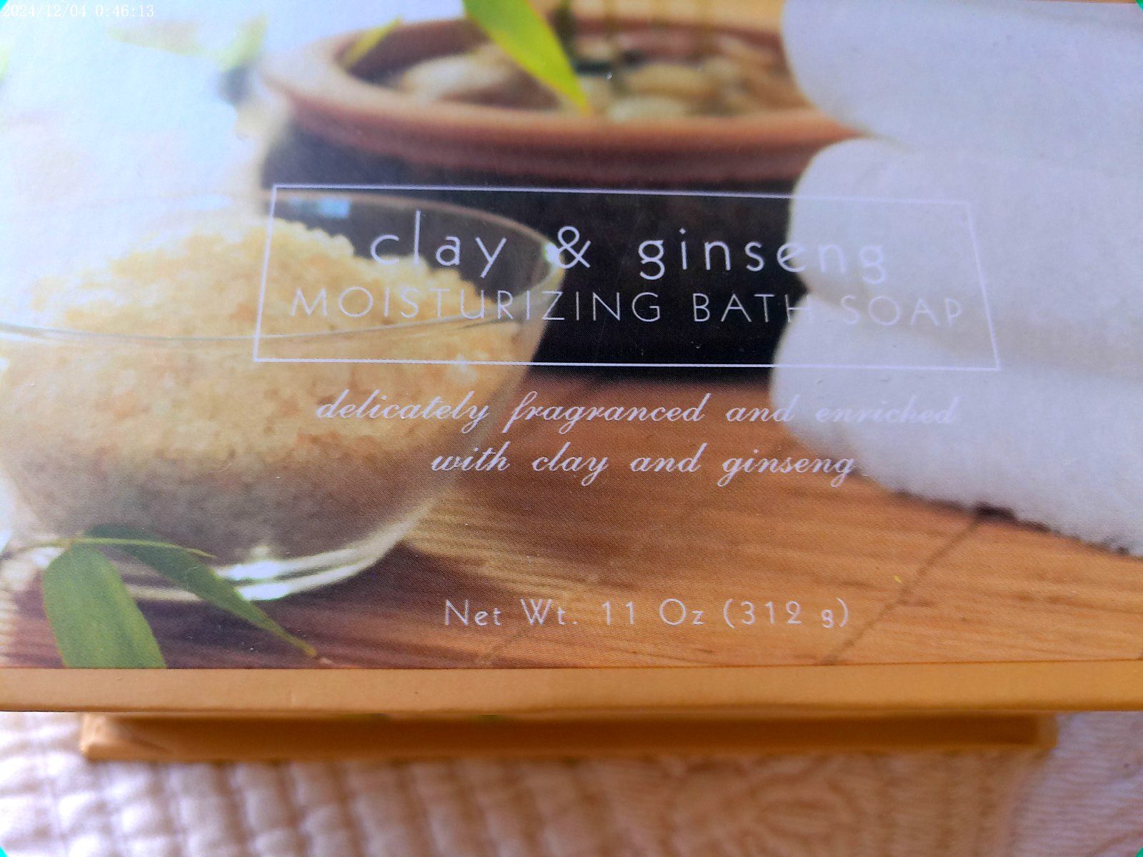 CST CLAY & GINSENG BOXED MOISTURIZING BATH SOAP 11 oz. USA MADE SOOTHING FRAGRAN