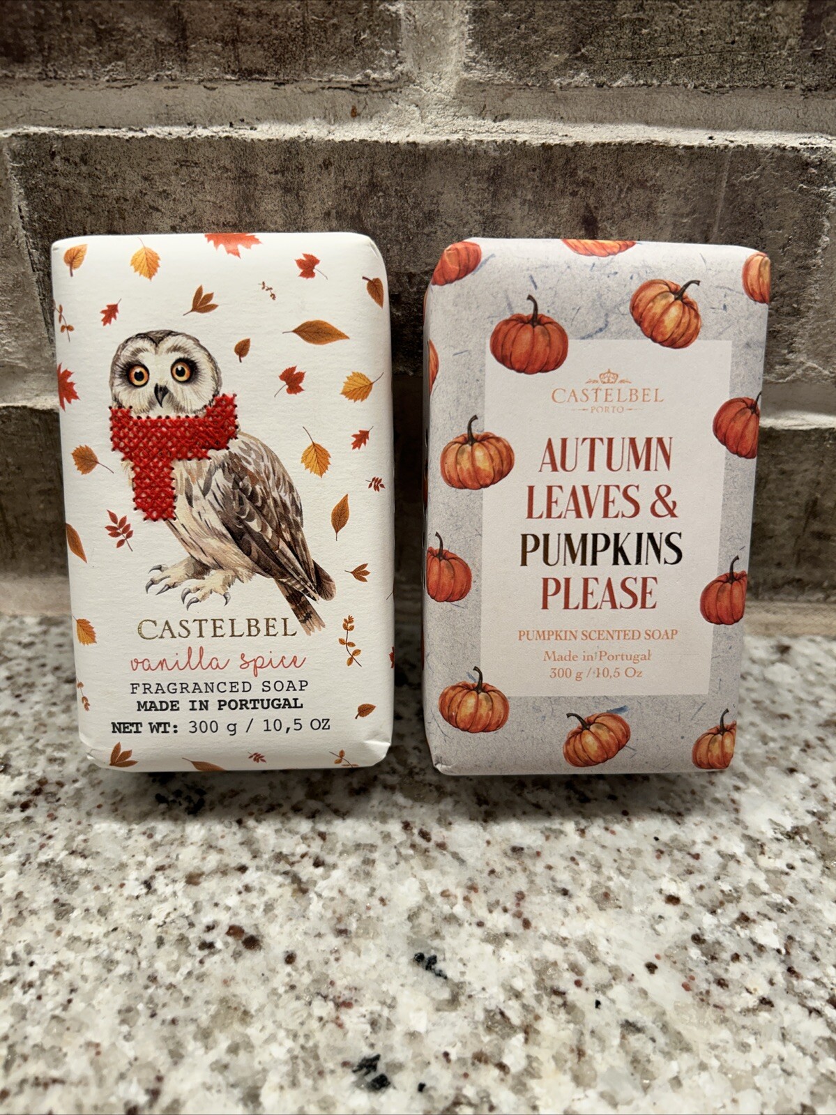 Castelbel Soap – Fall 2 Pack – Autumn Leaves & Pumpkins Please & Vanilla Spice