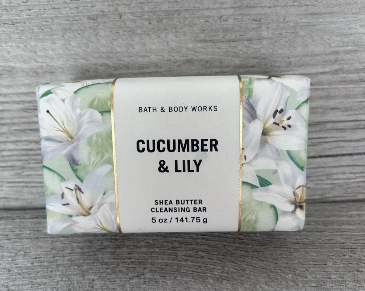 Bath & Body Works | 2x CUCUMBER & LILY Shea Butter Nourishing Cleansing Bar Soap