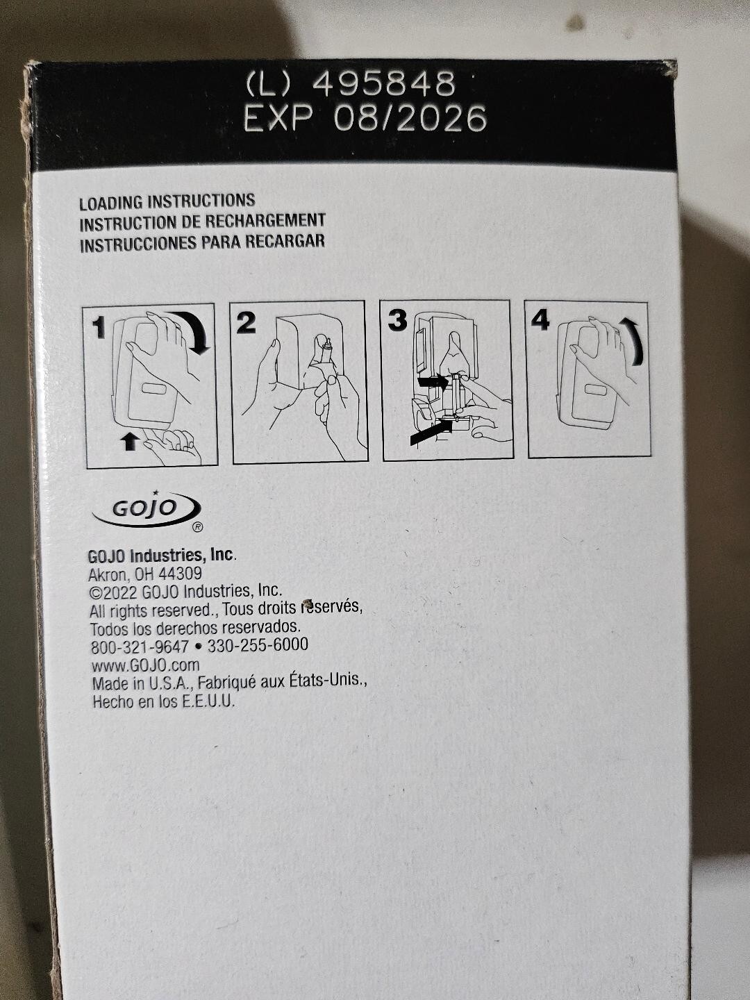 GOJO 910612CT 800 ml Premium Lotion Soap Refill – Waterfall (12/CT) New