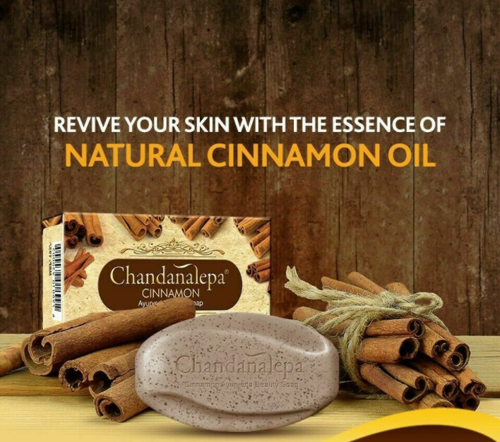 New Chandanalep Ayurveda Natural Cinnamon Herbal Beauty Soap Germ Killing SOAP