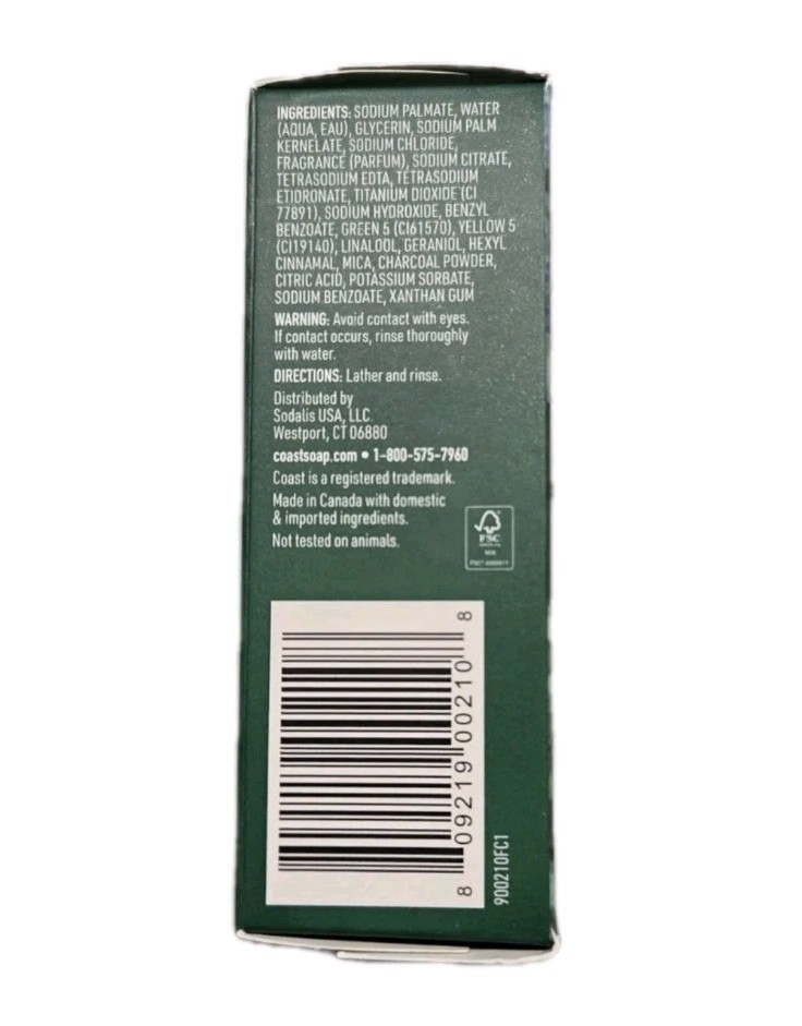 💚 COAST 💚 (7.05 Oz.) 💚🫧 ●EMERALD BURST● 💚🫧 Luxurious Scented Moisture Bar.