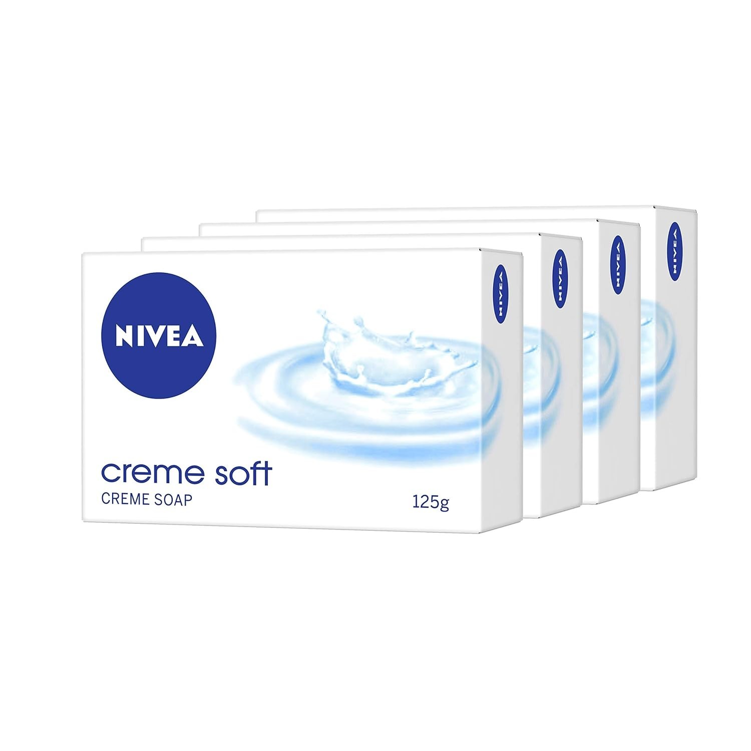 NIVEA Creme Soft Soap – For Hands & Body | 125g (Pack of 4) | For Men & Women