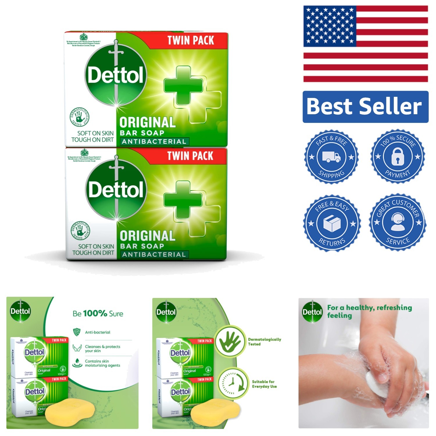 2-Pack of Anti-Bacterial Soap Bars – 100g Each for Clean, Hydrated Skin