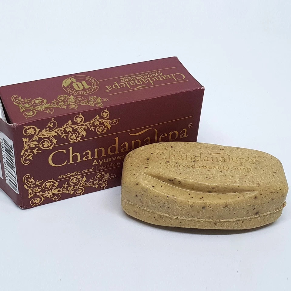 Chandanalepa Ayurvedic Herbal Soap 75g 5pcs – Natural Skin Cleansing