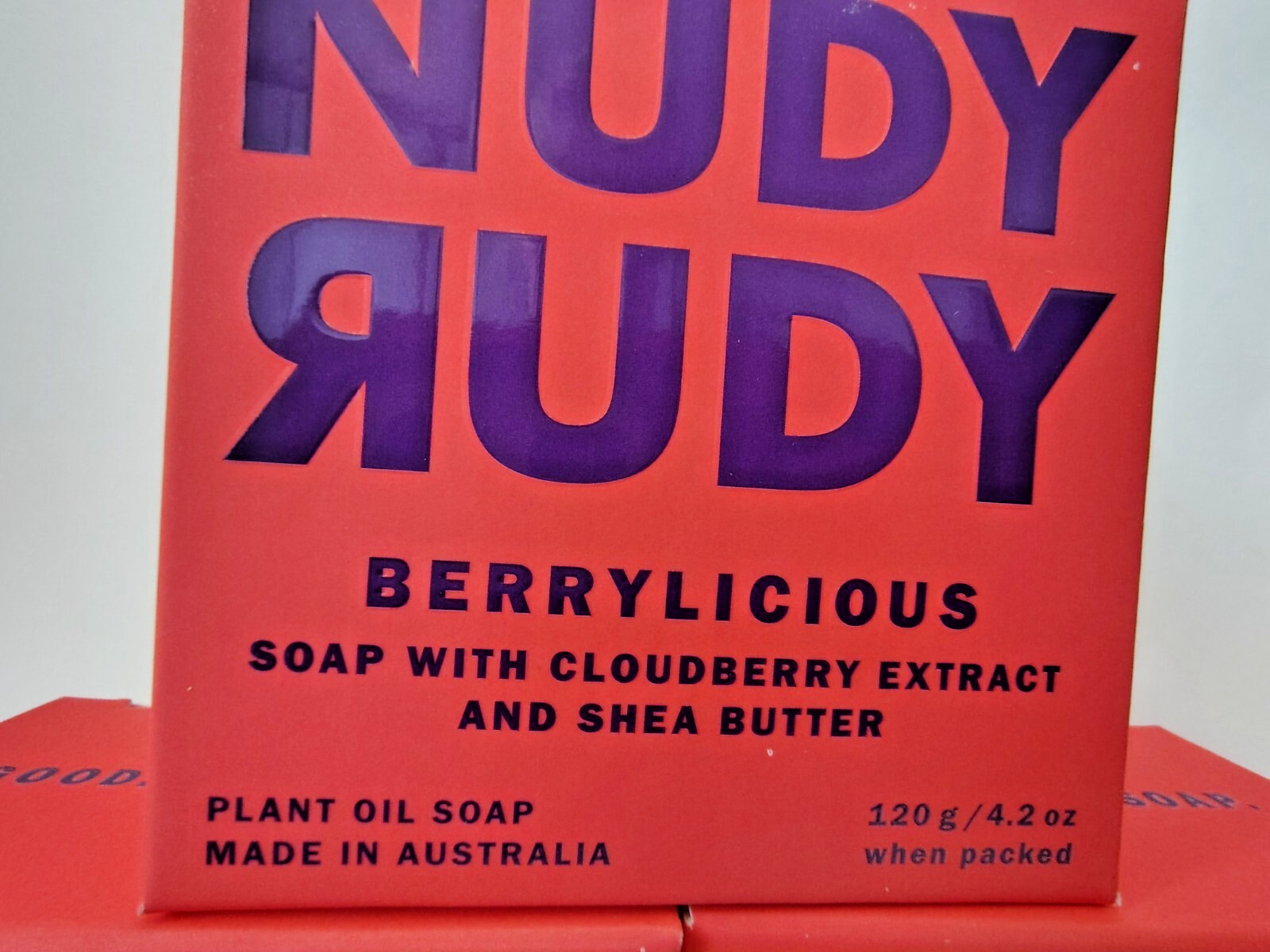 NudyRudy Berrylicious Soap, 4.2oz, Plant Oil Soap, Lot of 5