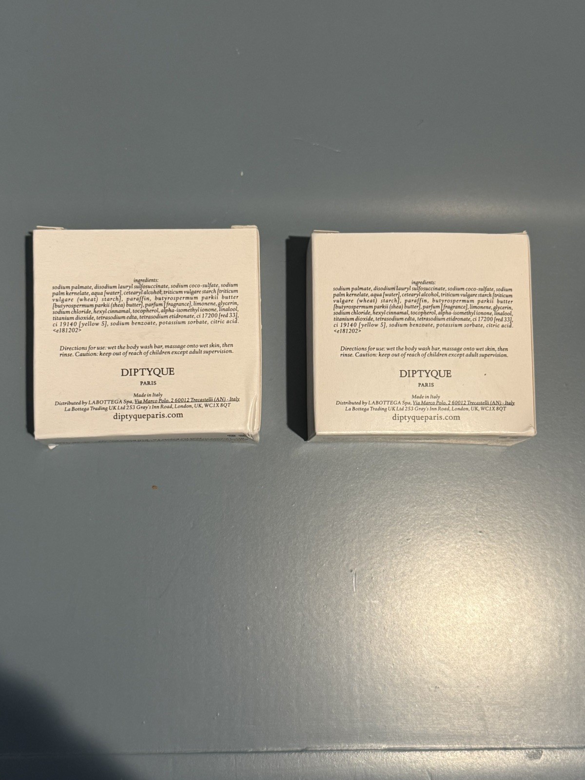 Diptyque Body Wash Bar Soap 45g (1.58oz) Boxed Set of 2 New in BOX