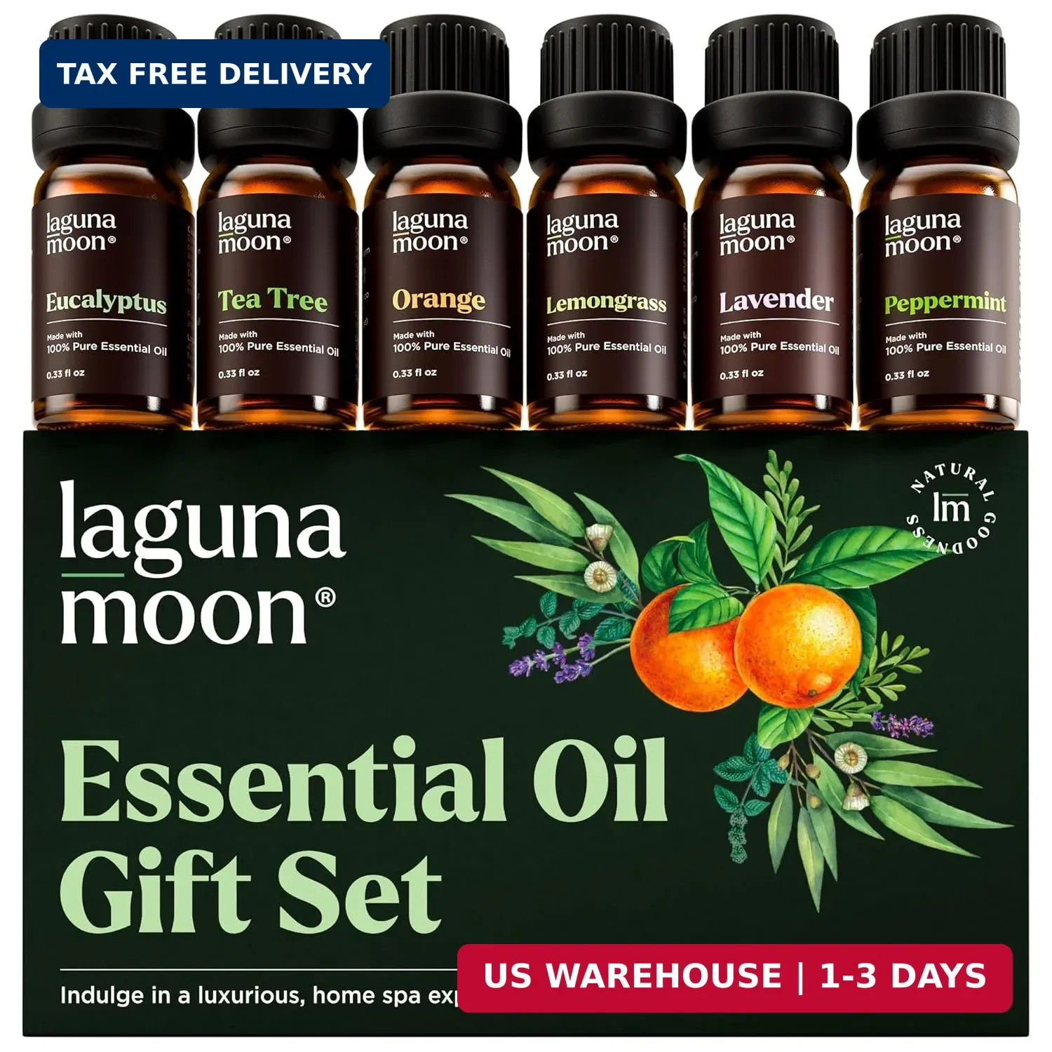 Essential Oils Set 6x10ml Aromatherapy for Diffuser Gift