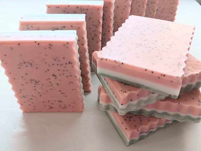 Watermelon Wildflower Handmade Goat’s Milk Soap | Poppy Seed Watermelon Seed Oil