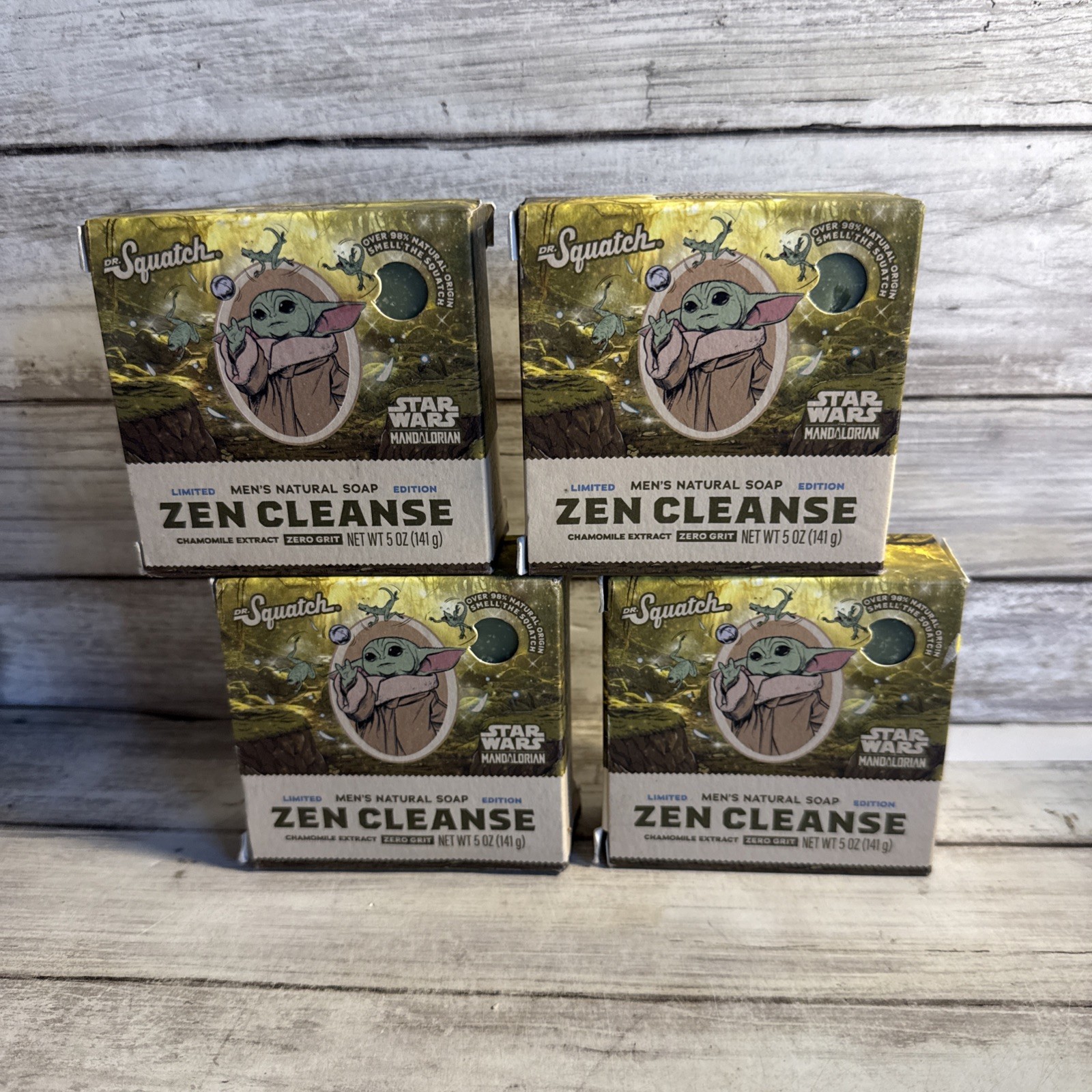 Lot Of 4 Dr. Squatch Limited Edition Zen Cleanse Star Wars Men’s Natural Soap
