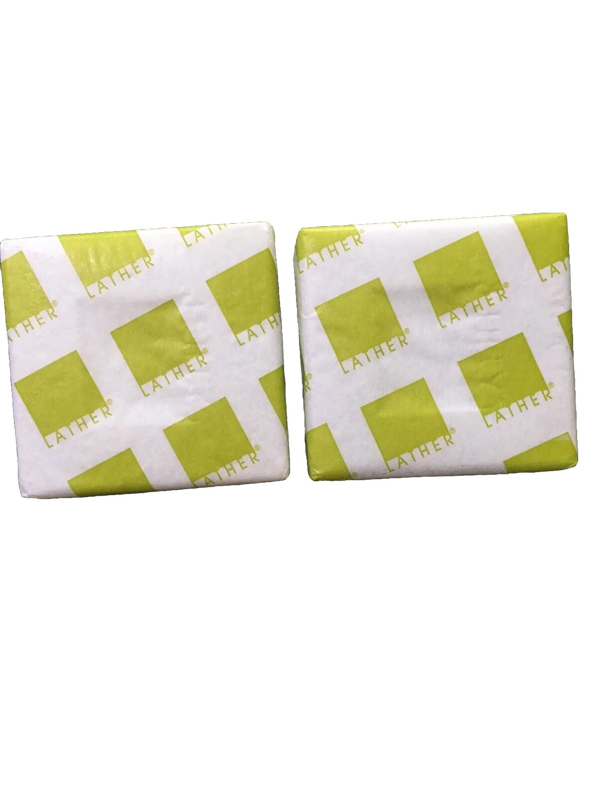 LATHER BRAND LEMONGRASS BATH SOAP (2) 2 OUNCE SQUARE BARS SHIPS TOMORROW