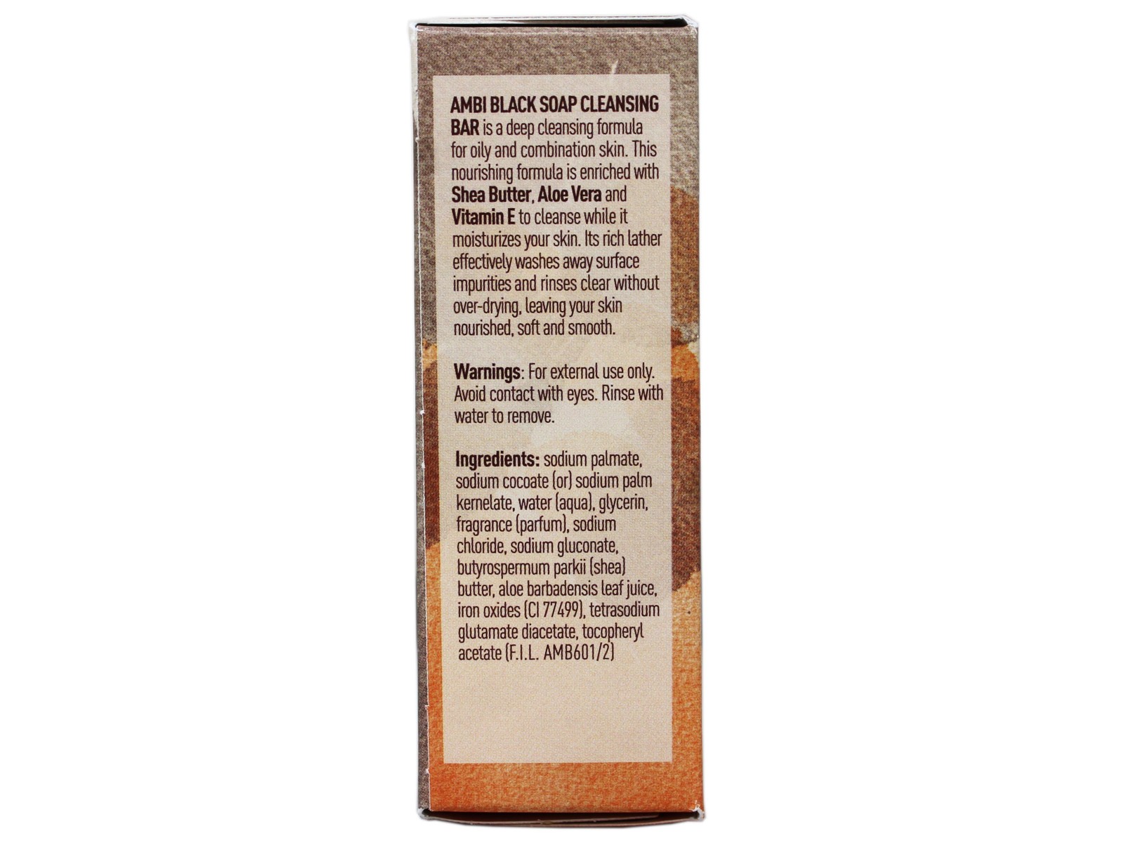 Ambi Black Soap Cleansing Bar with Shea Butter Vit E for Oily Skin, 3.5 OZ