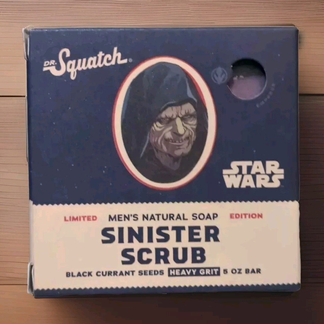 Dr Squatch SINISTER SCRUB Star Wars Emperor Palpatine 5oz Bar Soap Limited New