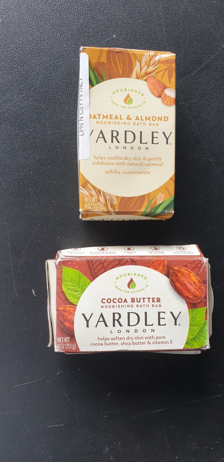 Yardley Oatmeal Almond & Cocoa Butter Nourishing Bath Bar Soap 2 Pack 4 fl Oz