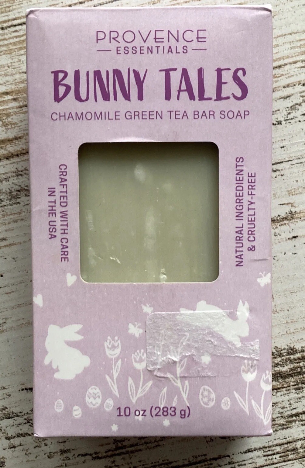 Easter Bunny Soap Bar 10oz Chamomile Green Tea USA Handmade Bunny Tails