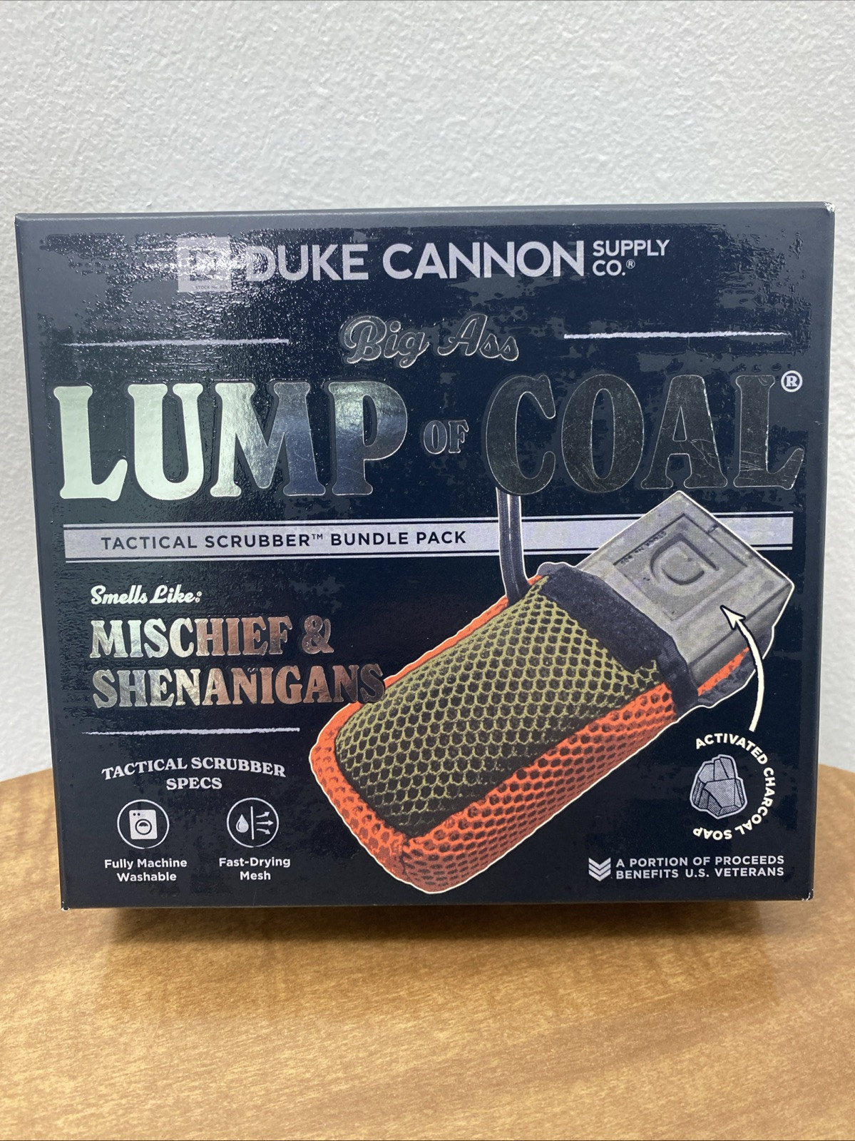 DUKE CANNON Big Ass Lump Of Coal Charcoal Soap Scrubber Tactical Bundle Set New.