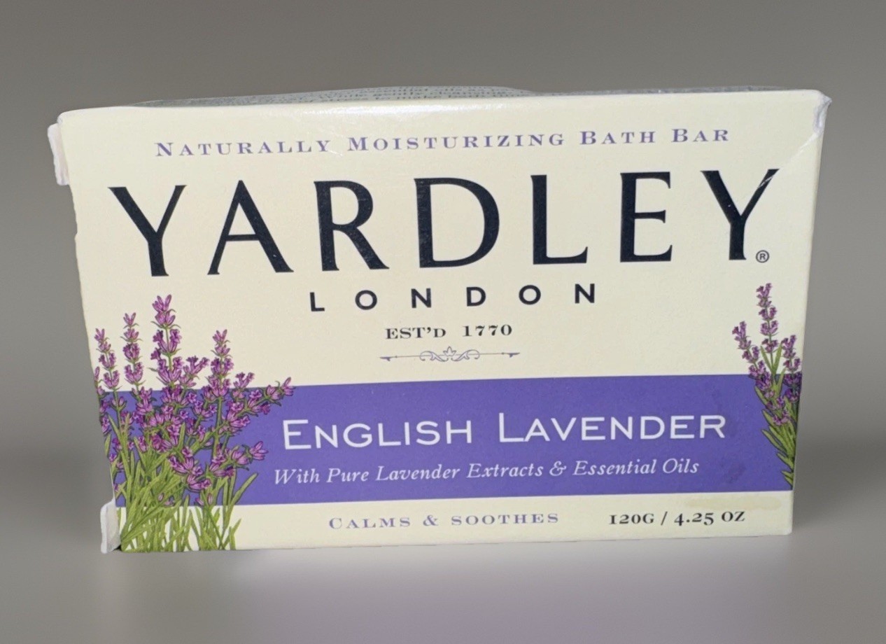 Yardley London Bath Soap Bar English Lavender Scent & Essential Oils 4.25 oz