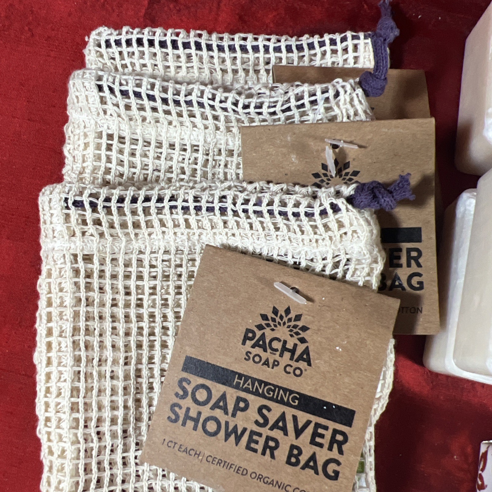 Luxury Import Bar Soap & Organic Shower Bag 12-Piece Mega Bundle Lot
