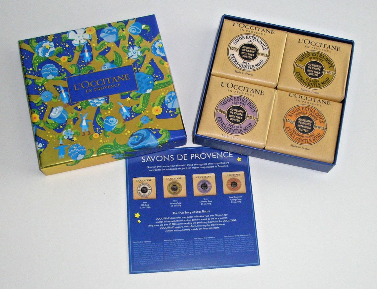 L’Occitane en Provence Extra Gentle Soap Lot of 4 3.5 oz Lavender Verbena Milk +