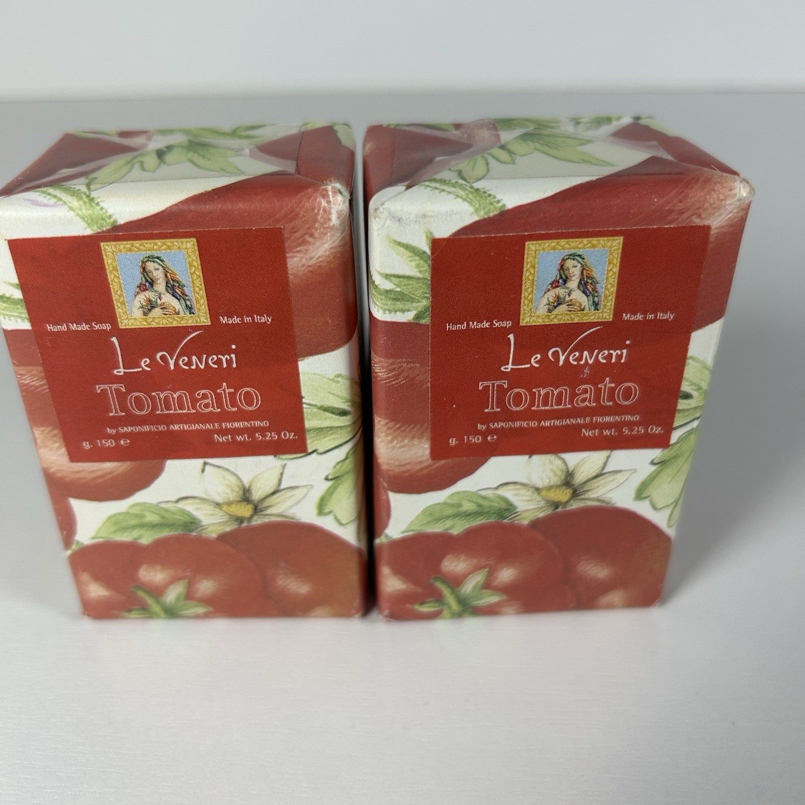Le Veneri Italian Soap Bars 5.25 oz 5 Pieces ￼Vegetable Based Handmade Italy