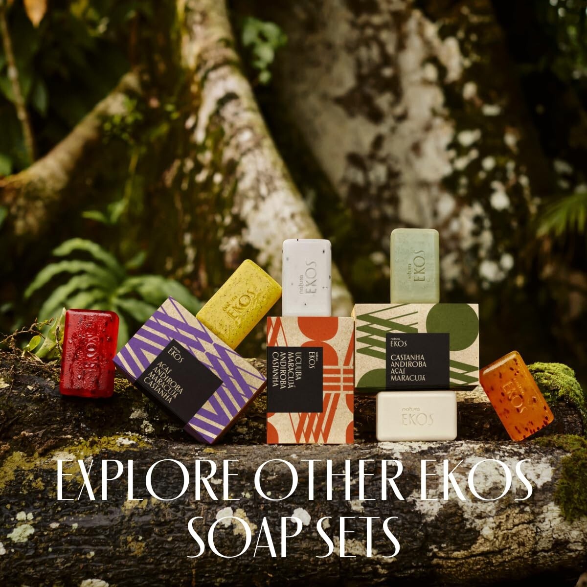 natura – Ekos Ucuuba, Castanha, Andiroba, Maracujá Bar Soap Set (4 Pack)