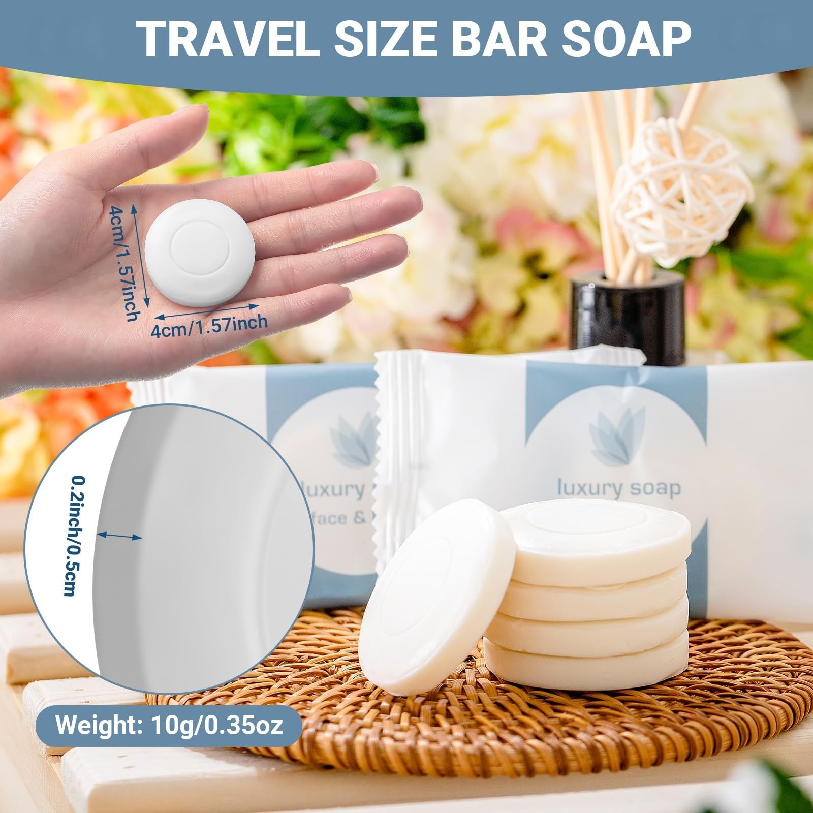 600 Pcs Mini Bar Soap Bulk – Individually Wrapped Travel Size Hotel Toiletries