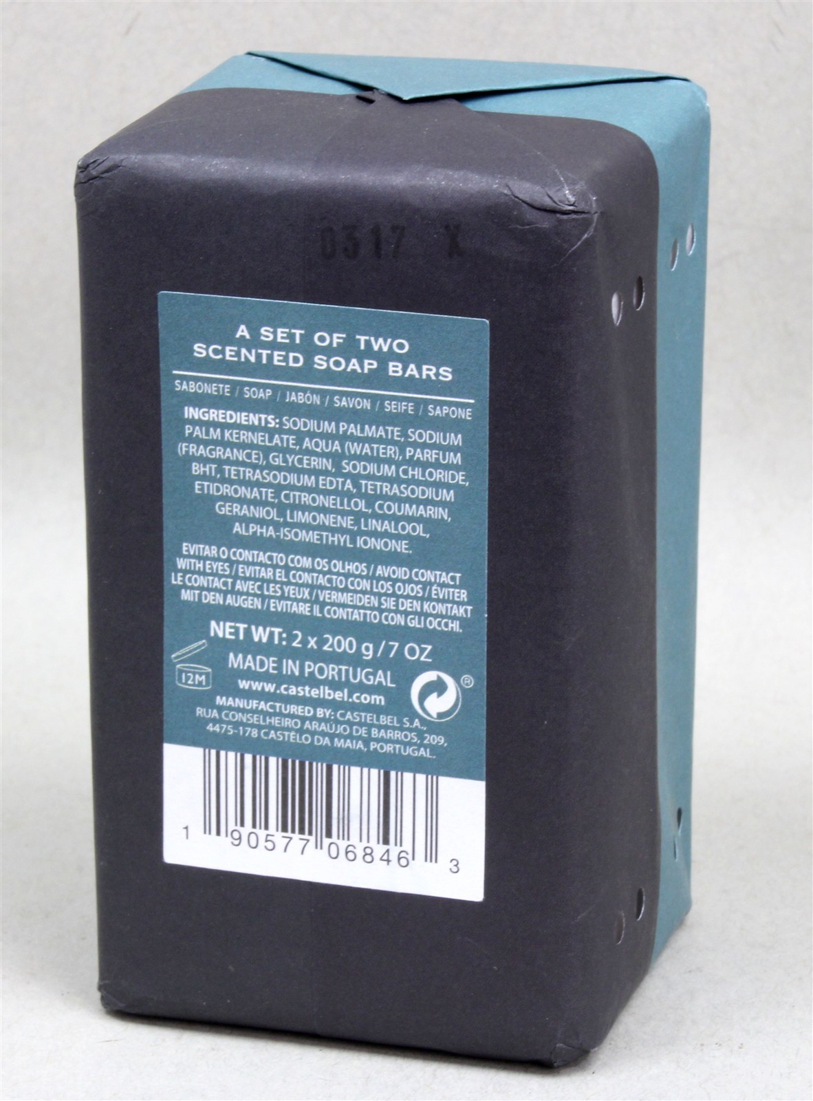 2 Bars CASTELBEL MEN Bay Rum Scented Bar Soap Hey You’re Awesome 7oz Ea Portugal