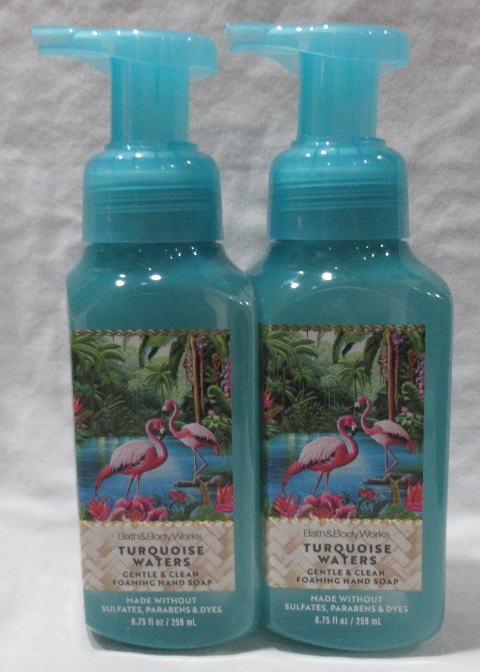 Bath & Body Works Gentle & Clean Foaming Hand Soap Lot Set of 2 TURQUOISE WATERS