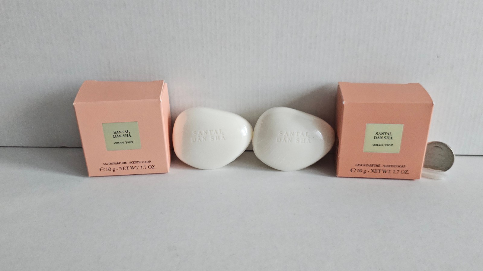 Armani Privé SANTAL DAN SHA scented Luxury Mini Soap – TWO PIECES 1.7Oz/50g/ea.