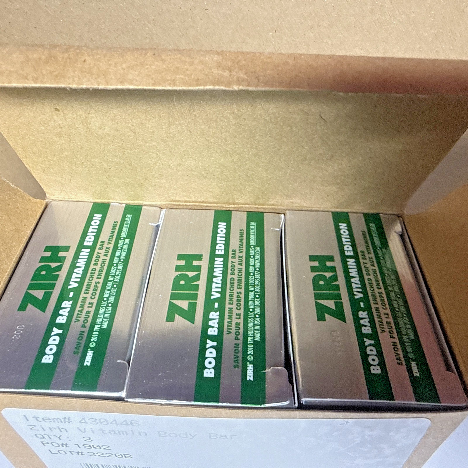 3-PACK Zirh Body Bar Vitamin Edition Vitamin Enriched Body Bar 6.3 Oz each NIB
