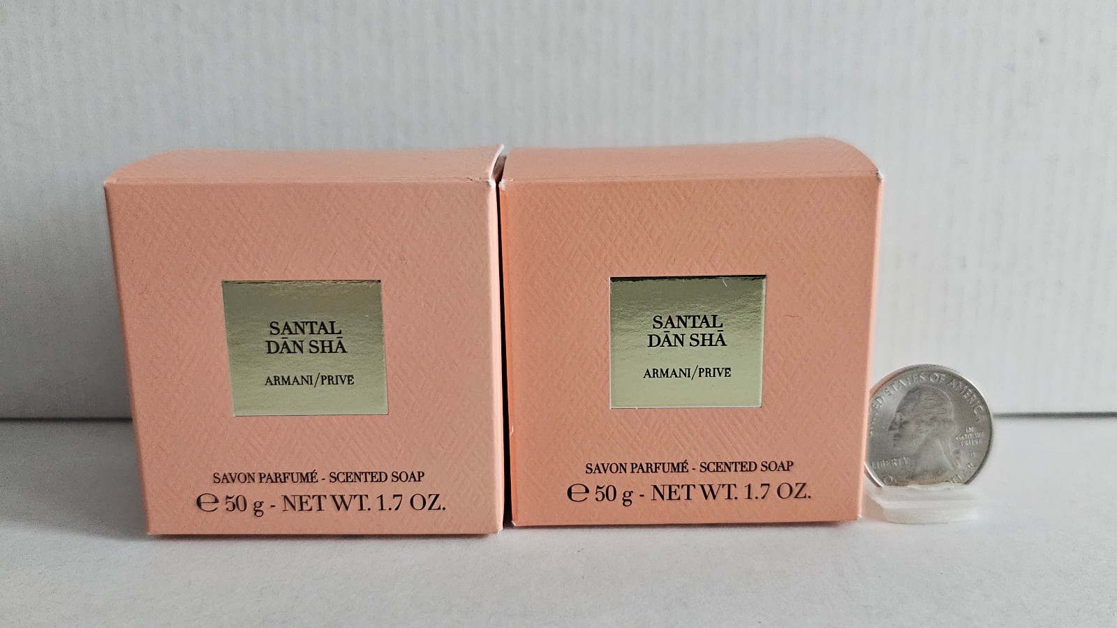 Armani Privé SANTAL DAN SHA scented Luxury Mini Soap – TWO PIECES 1.7Oz/50g/ea.