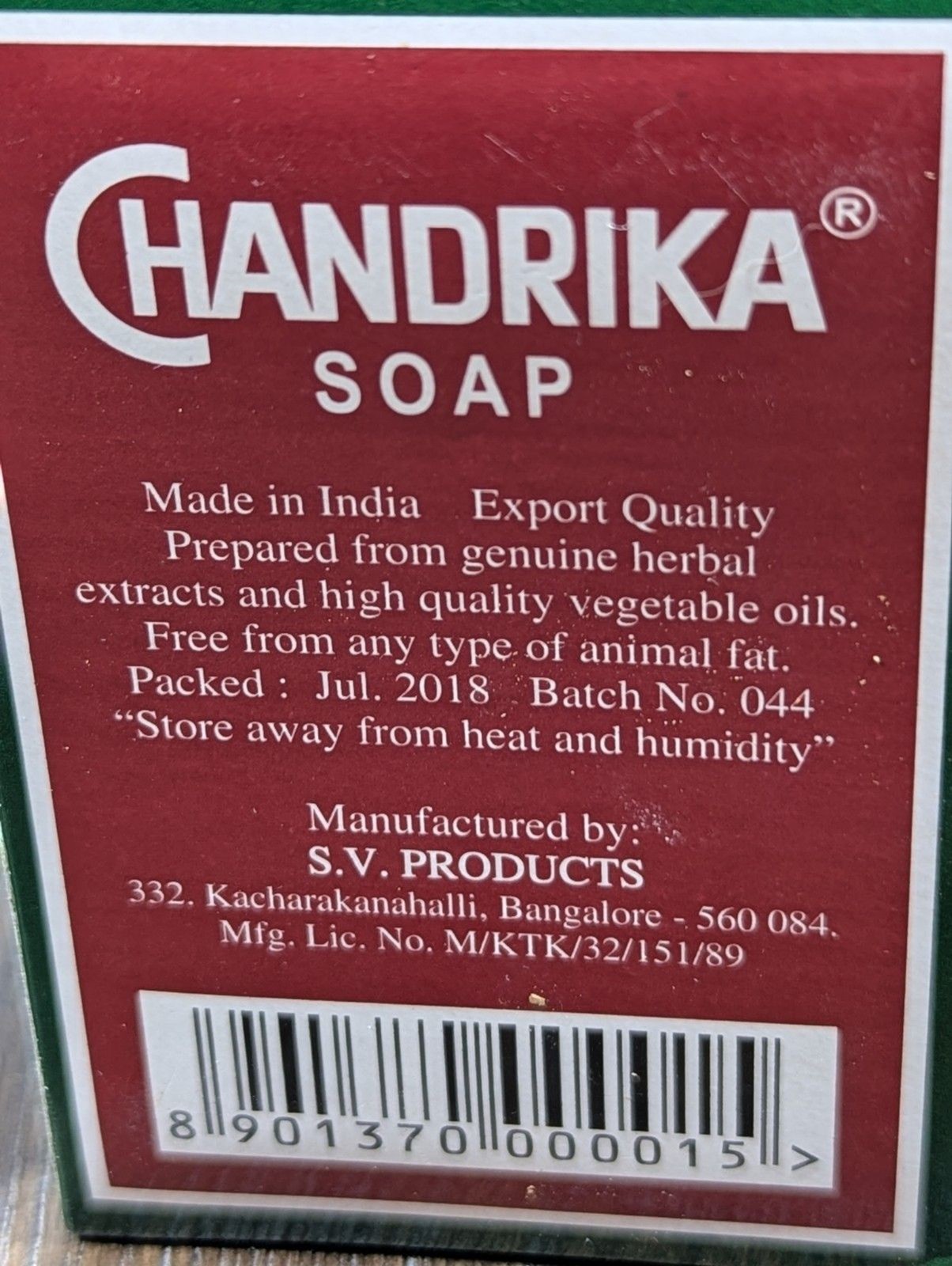 LOT OF 2 New In Box Chandrika Ayurvedic Soap Vegan All Skin Types Made In India