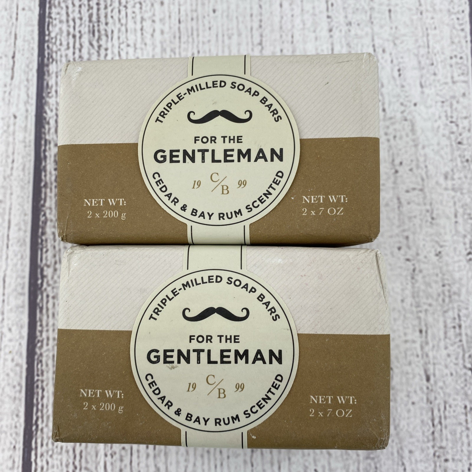 Castlebel Men’s Soap Bars Grooming Cedar Bay Rum Triple Milled Scented (4 Bars)