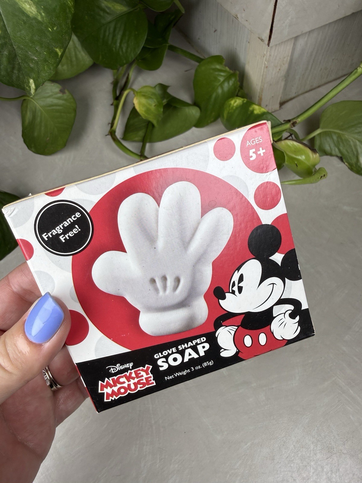 Disney Mickey Mouse White Glove Hand Shaped Soap Fragrance Free NEW in Box
