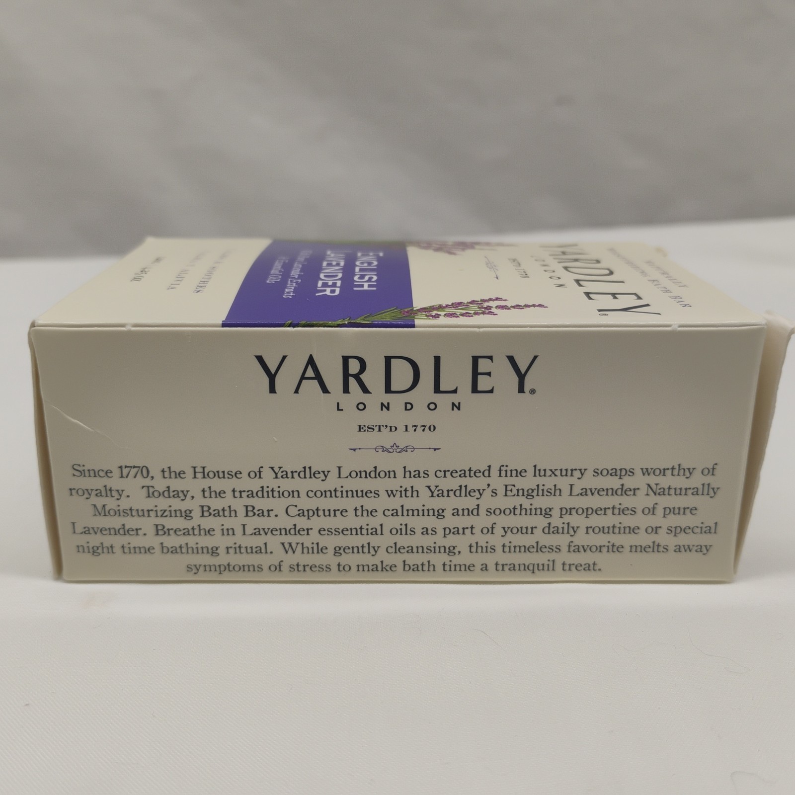 Yardley London Bath Soap Bar English Lavender Scent & Essential Oils 4.25 oz