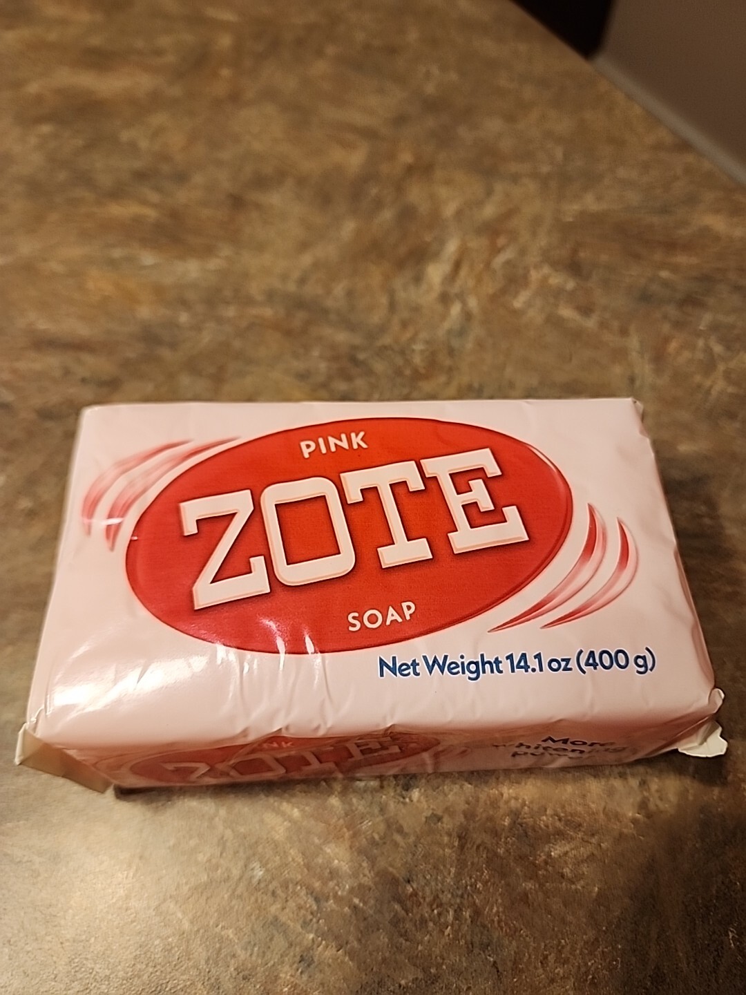 Zote Pink Laundry Soap Washing Clothes 14oz Bar Detergent Whitening Safe