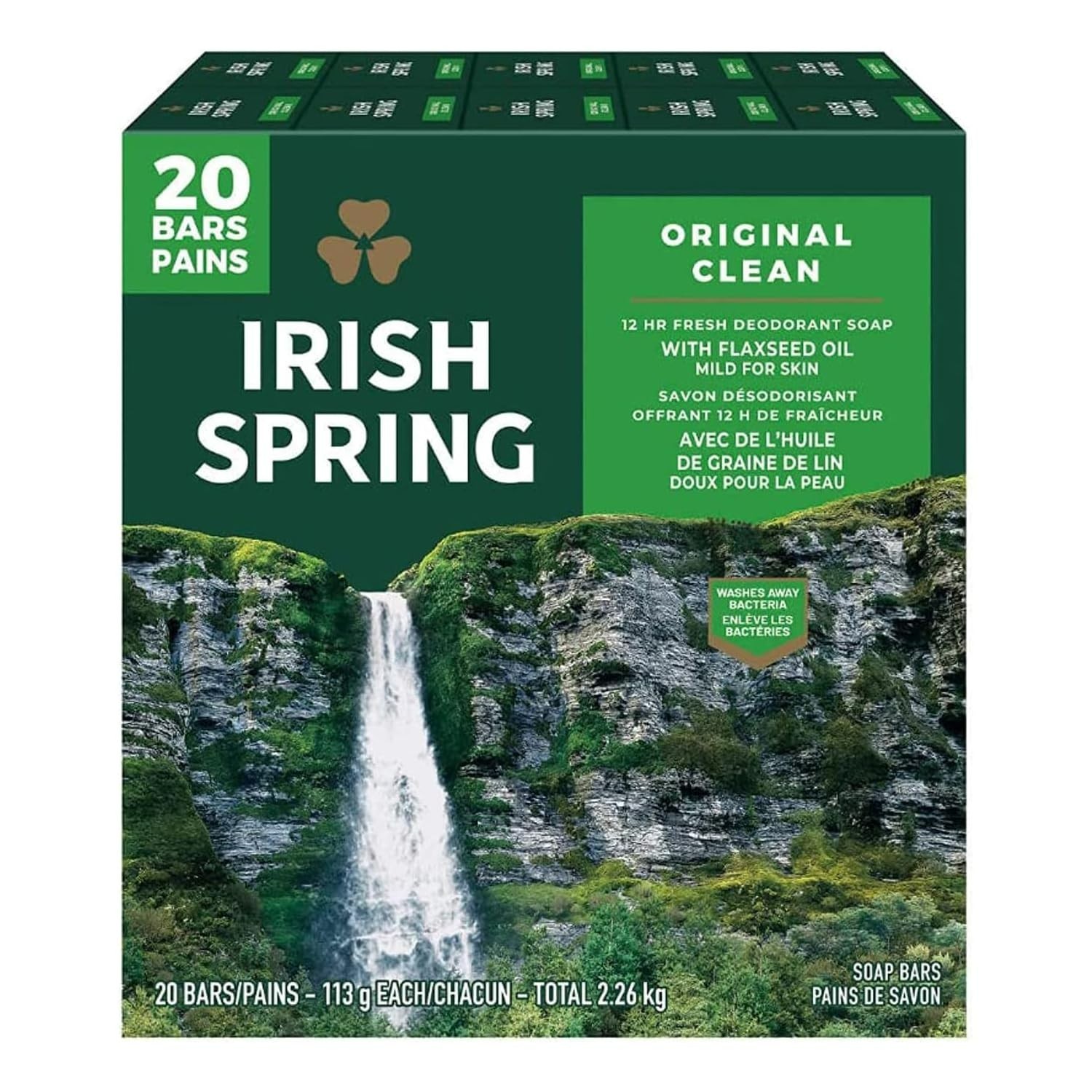 Irish Spring Bar Soap, Original Clean (4 oz., 20 ct.)