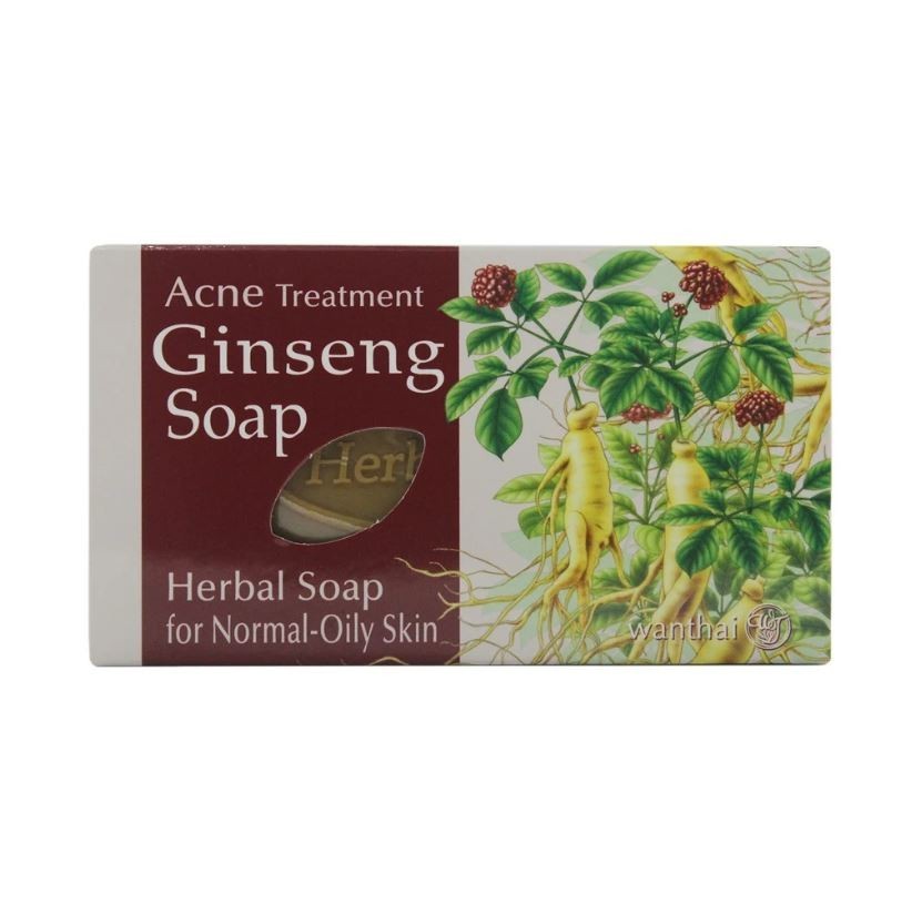 4x Ginseng Herbal Soap Wanthai for Normal & Oily Skin anti-acne brightening skin