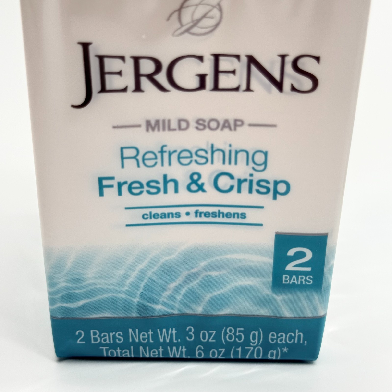Jergens Bar Soap Fresh & Crisp 4 Box Of 2 Pack 3oz each ( 8 total bars) 6/2025